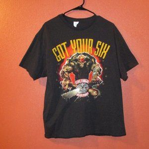 Five Finger Death Punch FFDP Woman X Large Black Orange Concert Tour Shirt